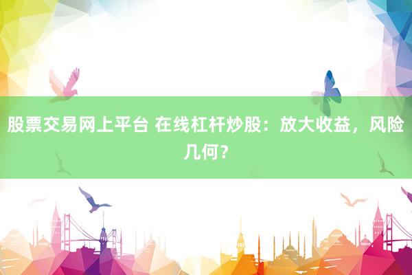 股票交易网上平台 在线杠杆炒股：放大收益，风险几何？