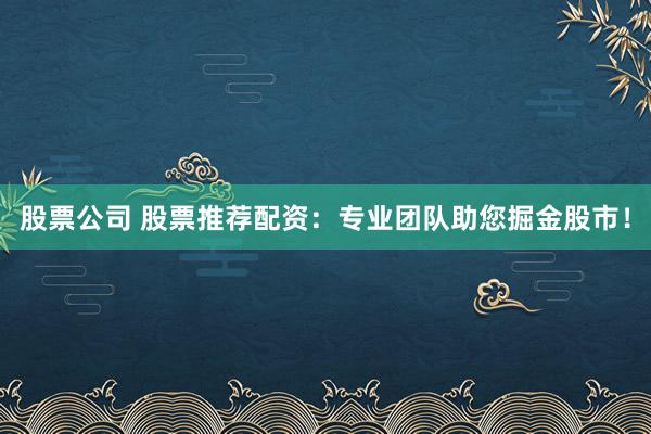 股票公司 股票推荐配资：专业团队助您掘金股市！