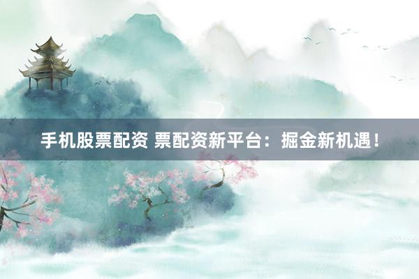 手机股票配资 票配资新平台：掘金新机遇！