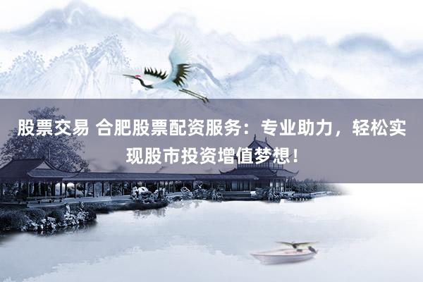 股票交易 合肥股票配资服务：专业助力，轻松实现股市投资增值梦想！