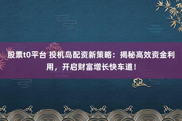 股票t0平台 投机岛配资新策略：揭秘高效资金利用，开启财富增长快车道！
