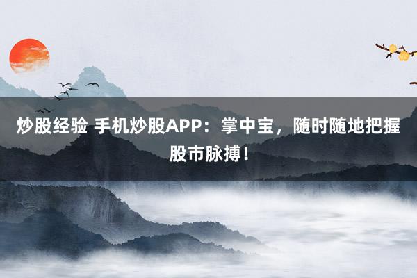 炒股经验 手机炒股APP：掌中宝，随时随地把握股市脉搏！
