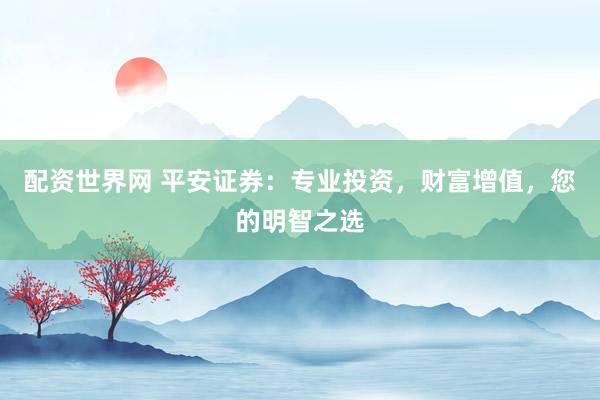 配资世界网 平安证券:专业投资,财富增值,您的明智之选