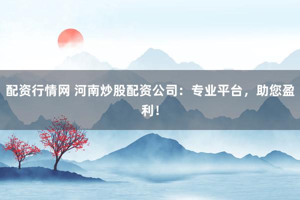 配资行情网 河南炒股配资公司：专业平台，助您盈利！