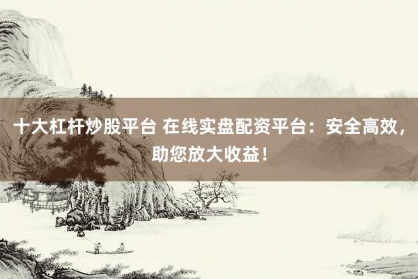 十大杠杆炒股平台 在线实盘配资平台：安全高效，助您放大收益！